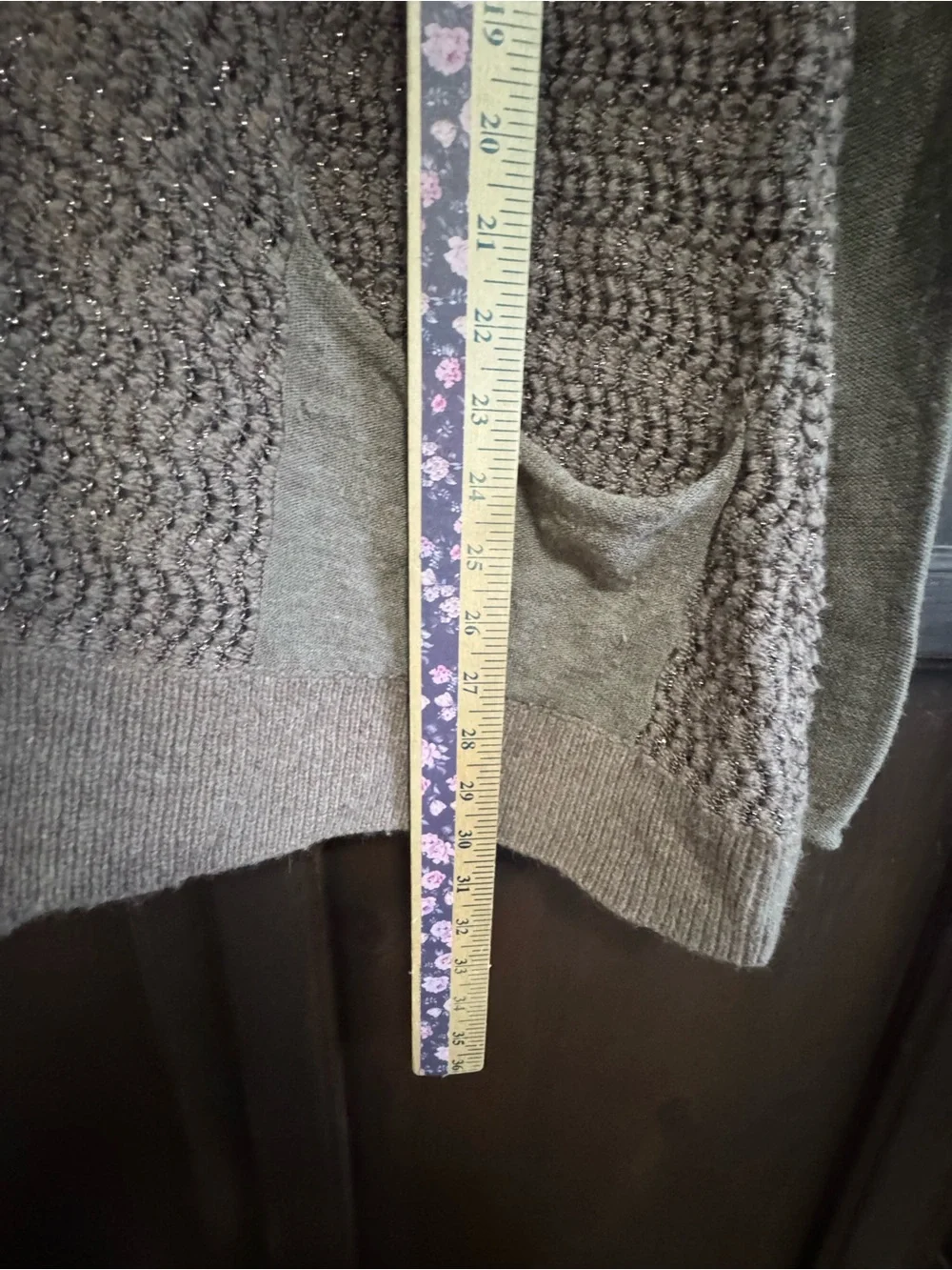 Free People Willow Caroline Cardigan Brown Metallic Knit Button-Up Sweater Boho